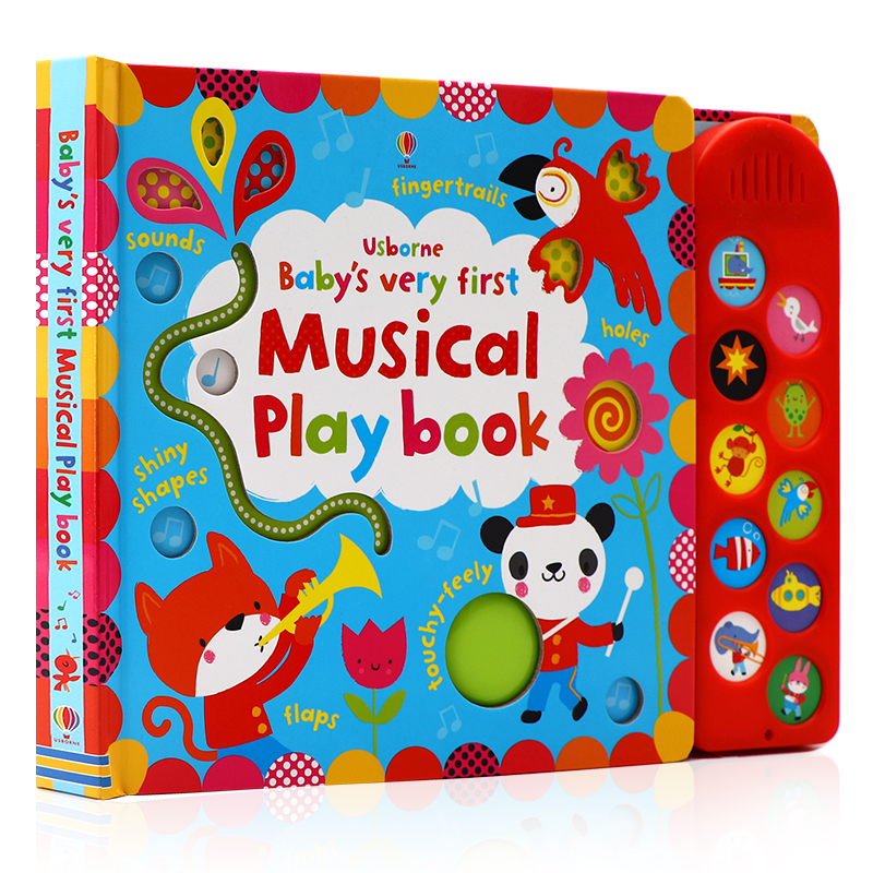 儿童触摸音乐游戏发声纸板翻翻书 Baby'S Very First Touchy Feely Musical Play Book英文原版绘本 闹闹有声书进口英语书籍