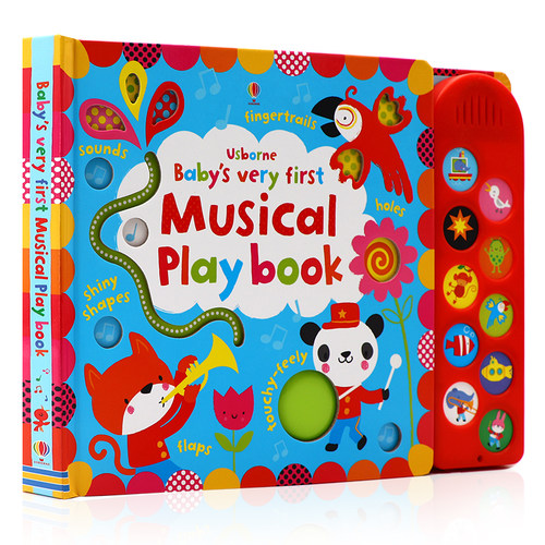 儿童触摸音乐游戏发声纸板翻翻书 Baby'S Very First Touchy Feely Musical Play Book英文原版绘本 闹闹有声书进口英语书籍