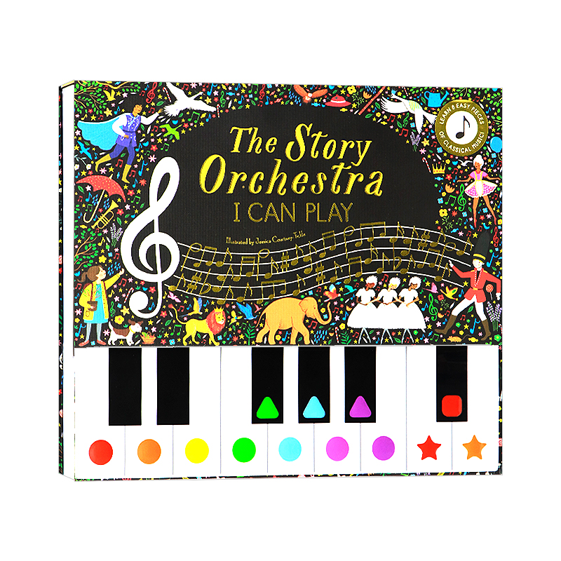 预售 The Story Orchestra I Can Play 我能弹音乐 管弦乐队故事发声书 英文原版绘本 8首简单经典曲目 键盘书 布封精装收藏版进口