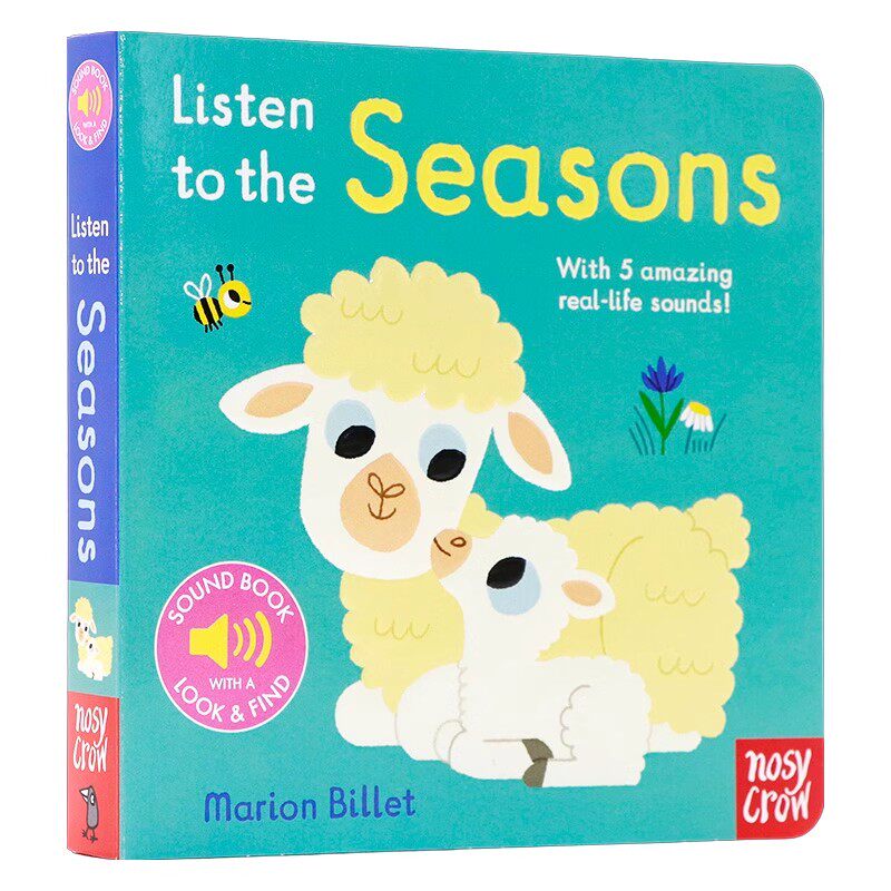我的小小音乐厅系列 聆听四季 英文原版 Listen to the Seasons 触摸发声书 儿童乐感启蒙音乐纸板书宝宝触摸发声书 NosyCrow