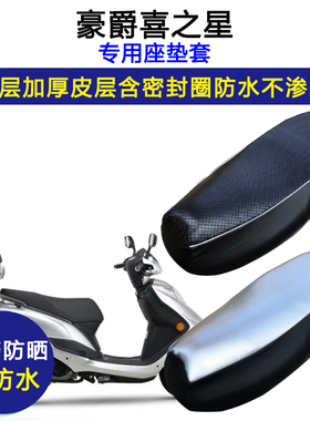 豪爵喜之星专用踏板摩托车座垫套防水防晒HJ100T-7F/E/M皮坐垫套