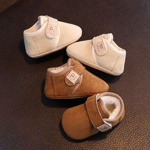 12个月不掉9 冬软底保暖雪地靴男女宝宝1岁加厚加绒棉鞋 婴儿鞋