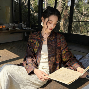 多多改良唐装 宽松提花上衣小衫 大货速发 SZG0149577 中国风长袖