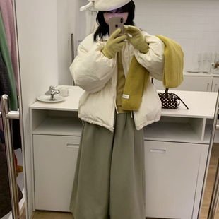 5805 含85白鸭绒 多多娃娃领羽绒服 配抽绳