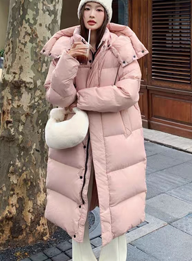 多多小众韩系大被子中长保暖羽绒服外套(配可拆卸帽子)251077