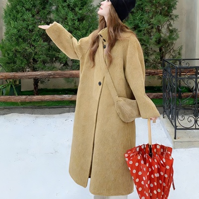 多多领长款过膝羊毛外套(配包包)（含100澳毛）L-CP7704