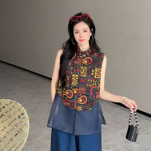 多多 风26年夏款新中式刺绣民族风国风马甲～炒好看马甲332GF6607