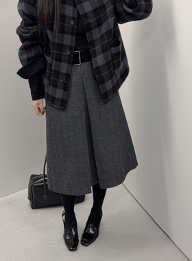 多多上新法式复古文艺学院风格纹双面穿羊毛外套(含70羊毛)89520