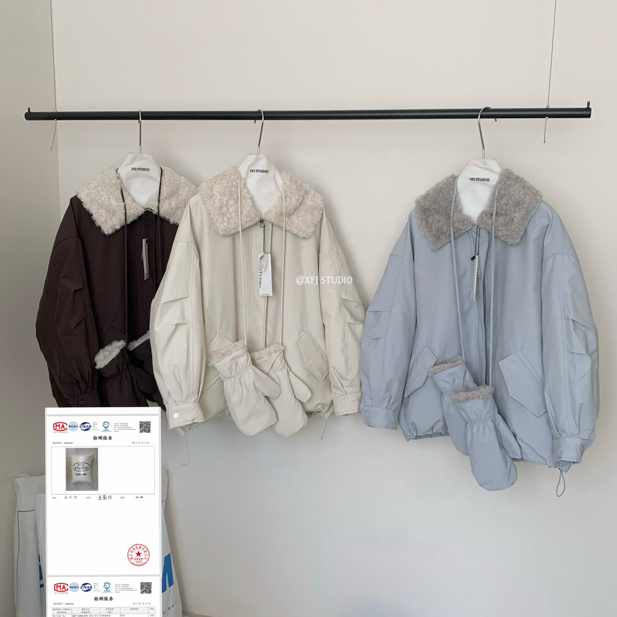 多多厚保暖白鸭绒外套配手套羽绒服(配手套)(含50白鸭绒)81136