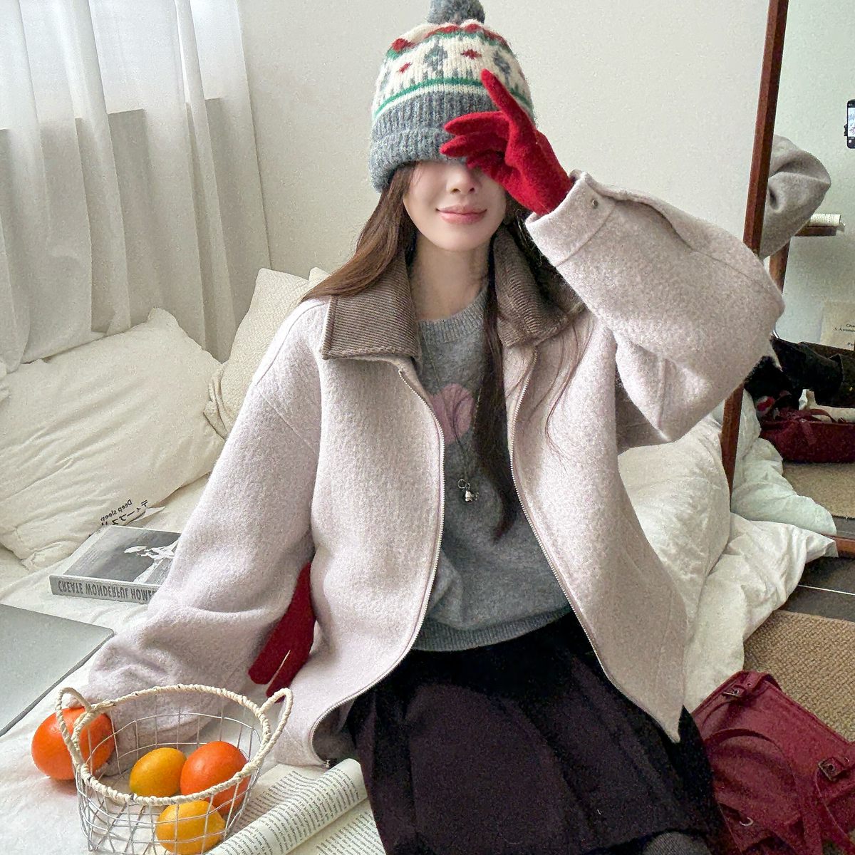 多多配可拆卸领子含11.4羊驼毛80.4绵羊毛ROPA251006