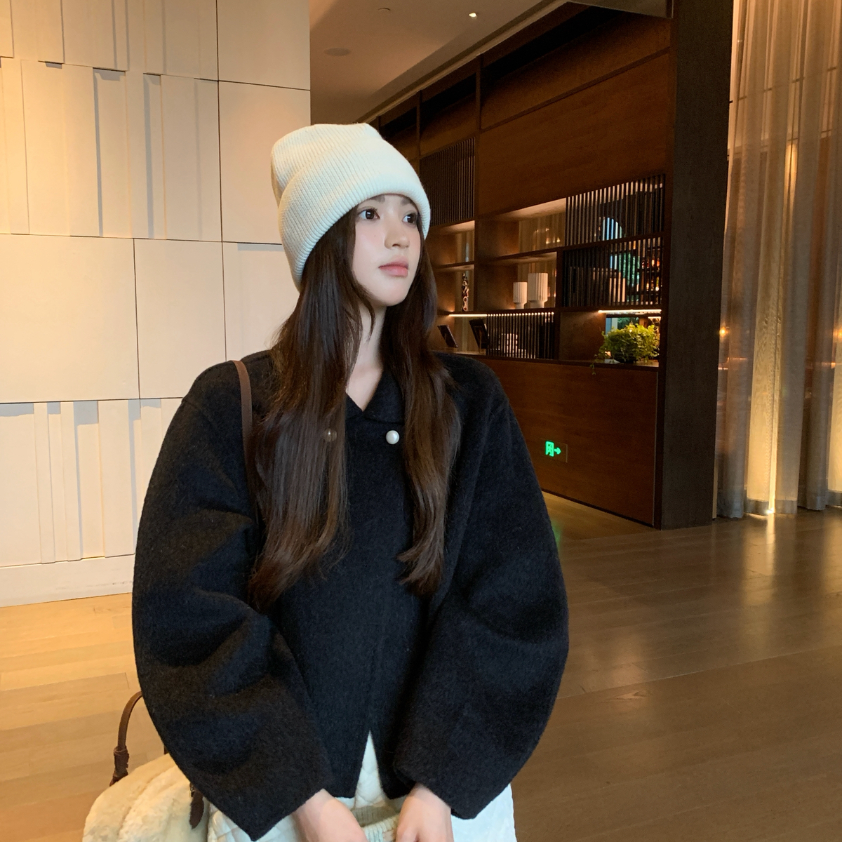 多多珍珠基因style羊毛外套(含100绵羊毛)PZ3881