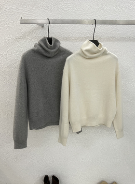 多多店法式慵懒高领休闲保暖毛衣（含29.5羊毛）c05409