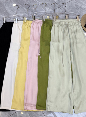 多多2026夏上新之梨直筒铜氨丝裤休闲裤62201