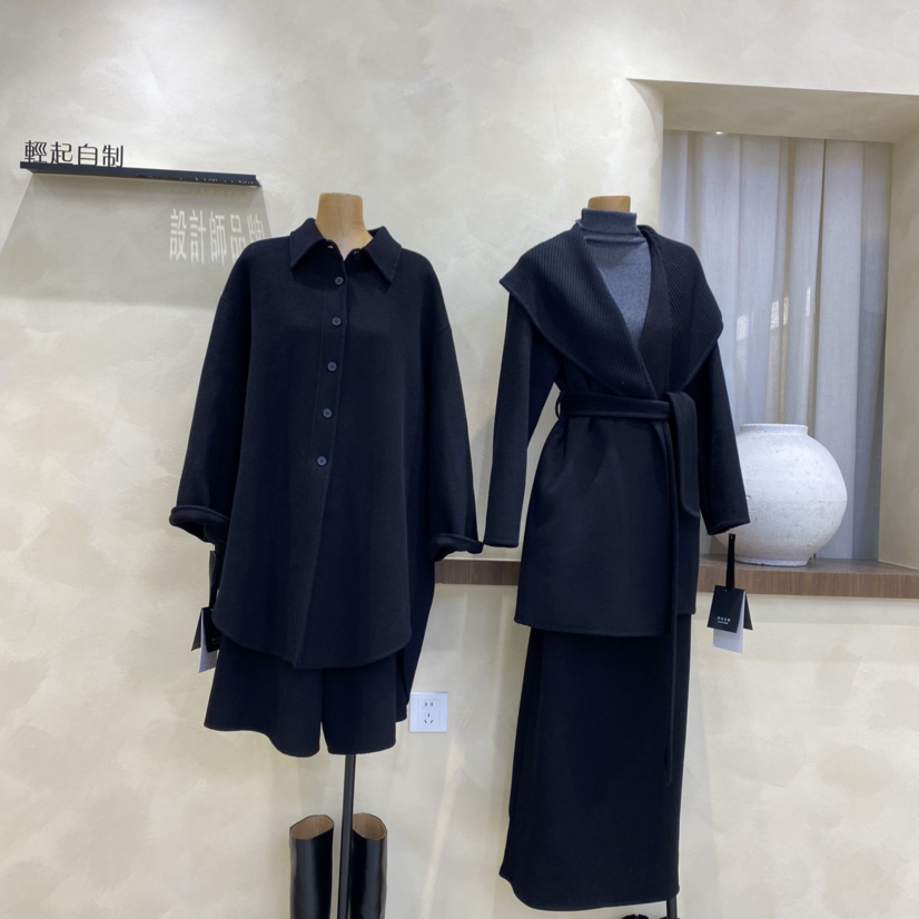 多多店绒经典长款气质单排扣休闲羊毛外套（含70澳毛）轻起-25807