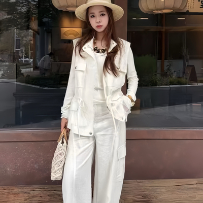 多多夏上新高级老钱风亚麻马甲ys-3702