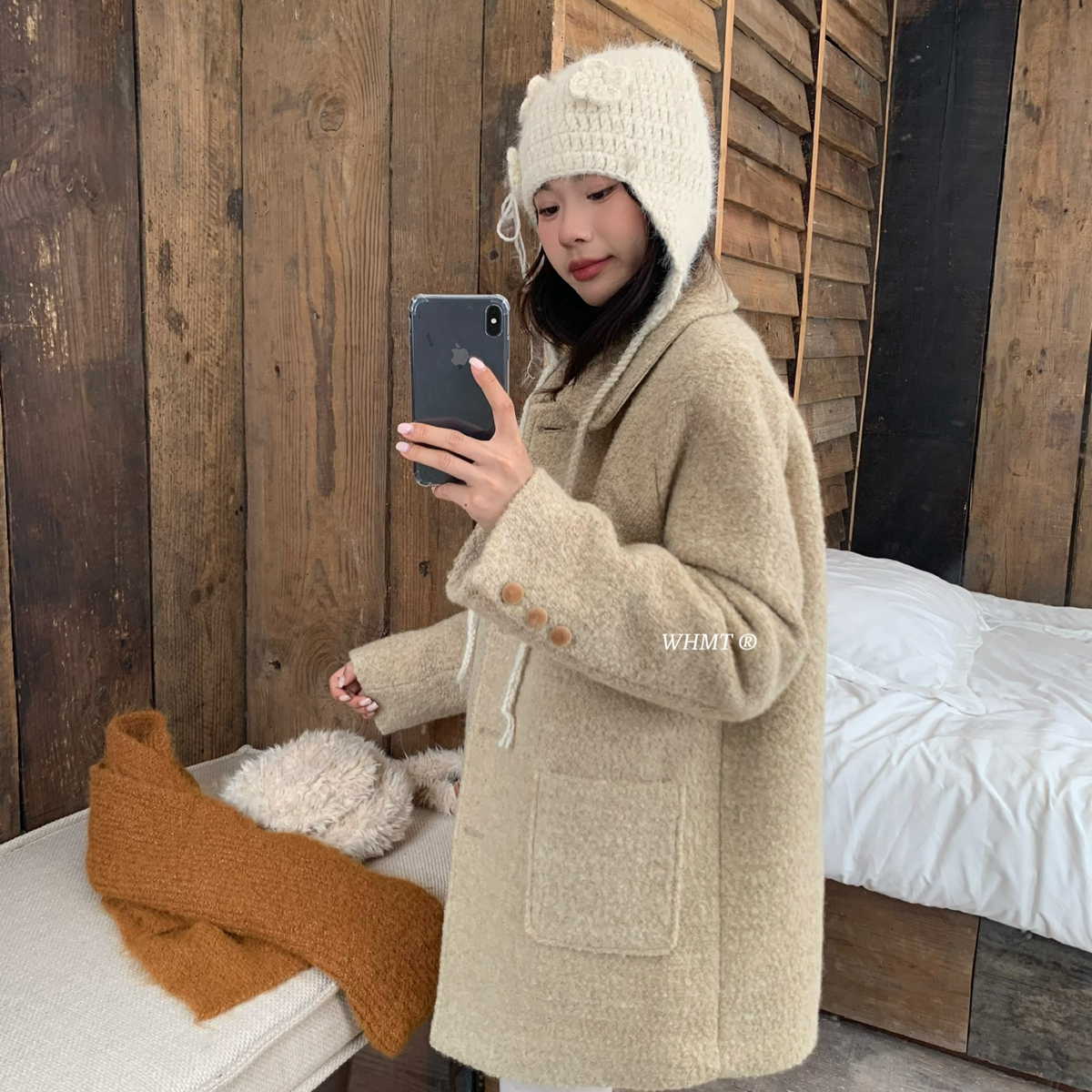 多多韩系高级感翻领中长款保暖羽绒服外套Q1956