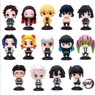 现货MAX鬼灭之刃蝴蝶忍甘露寺蜜璃小芭内摇摇乐摇头晃脑Q版手办