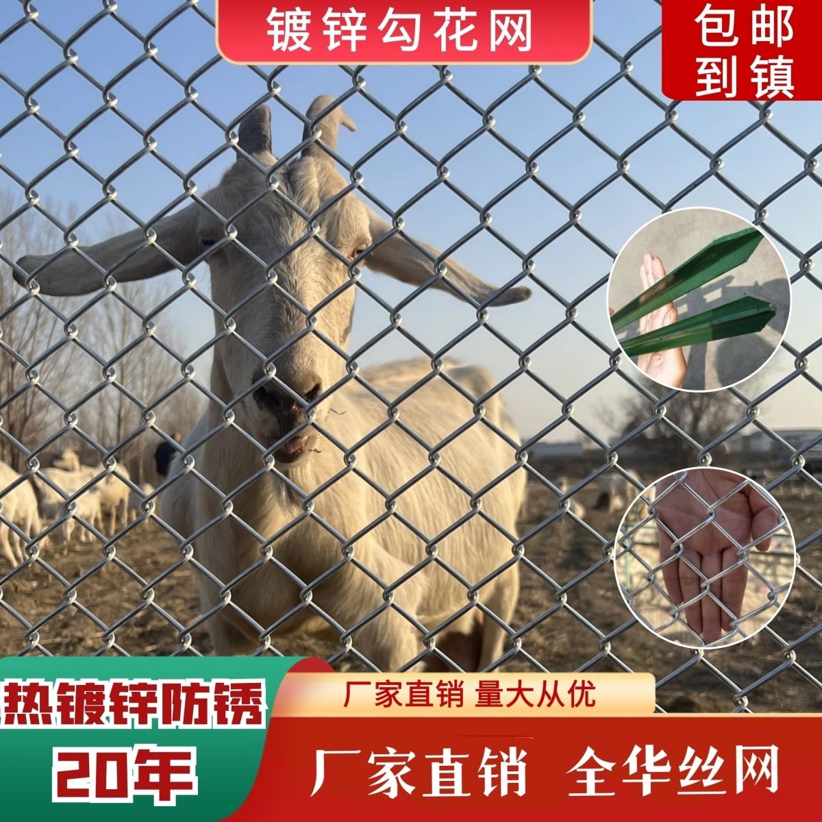 镀锌铁丝网护栏防护网格围栏养殖养加厚猪家用果围园栅栏铁网格网