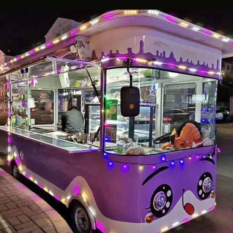 移动小吃车四轮卤菜熟食早餐车烧烤夜市多功能摆摊地摊炸串烧烤车怎么样,好用不?