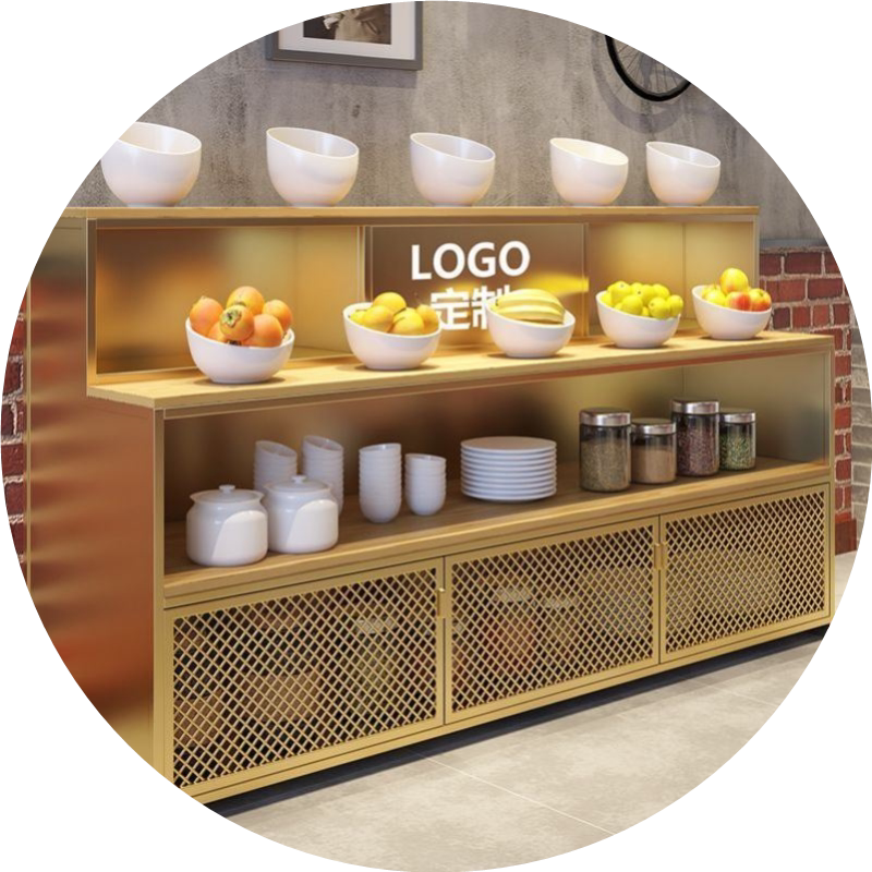 自助餐厅食物水果展示台摆台取餐台柜火锅店调料柜食堂柜子可定制