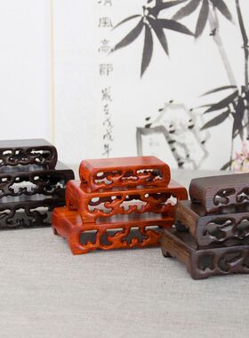 红木雕刻工艺品鸡翅质长方形佛像