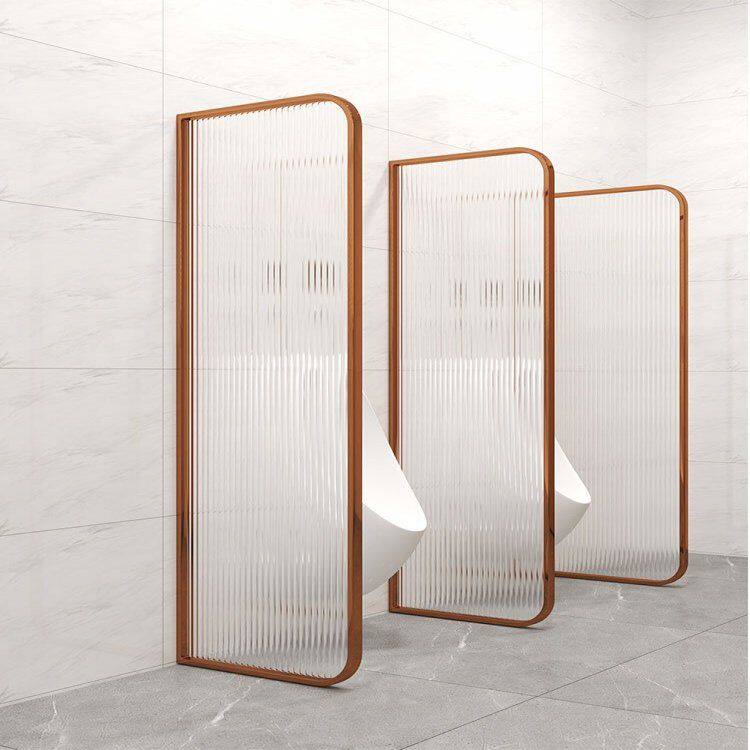 公共卫生间隔断板洗手间厕所小便池遮挡不锈钢长虹玻璃隔断墙定制