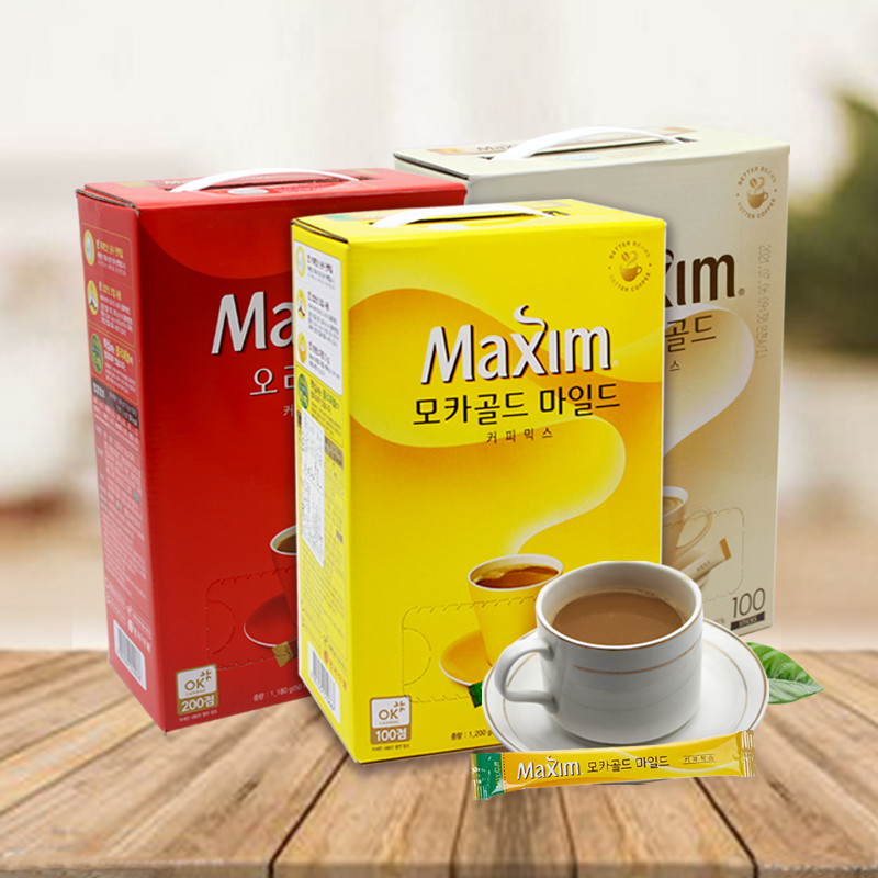 黄麦馨咖啡粉maxim韩国礼盒装