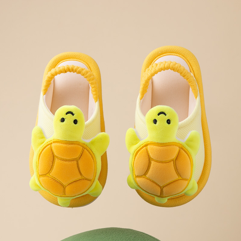 宝宝布拖鞋男1-3岁2小童春秋小孩室内家居儿童男防滑软底拖鞋女童
