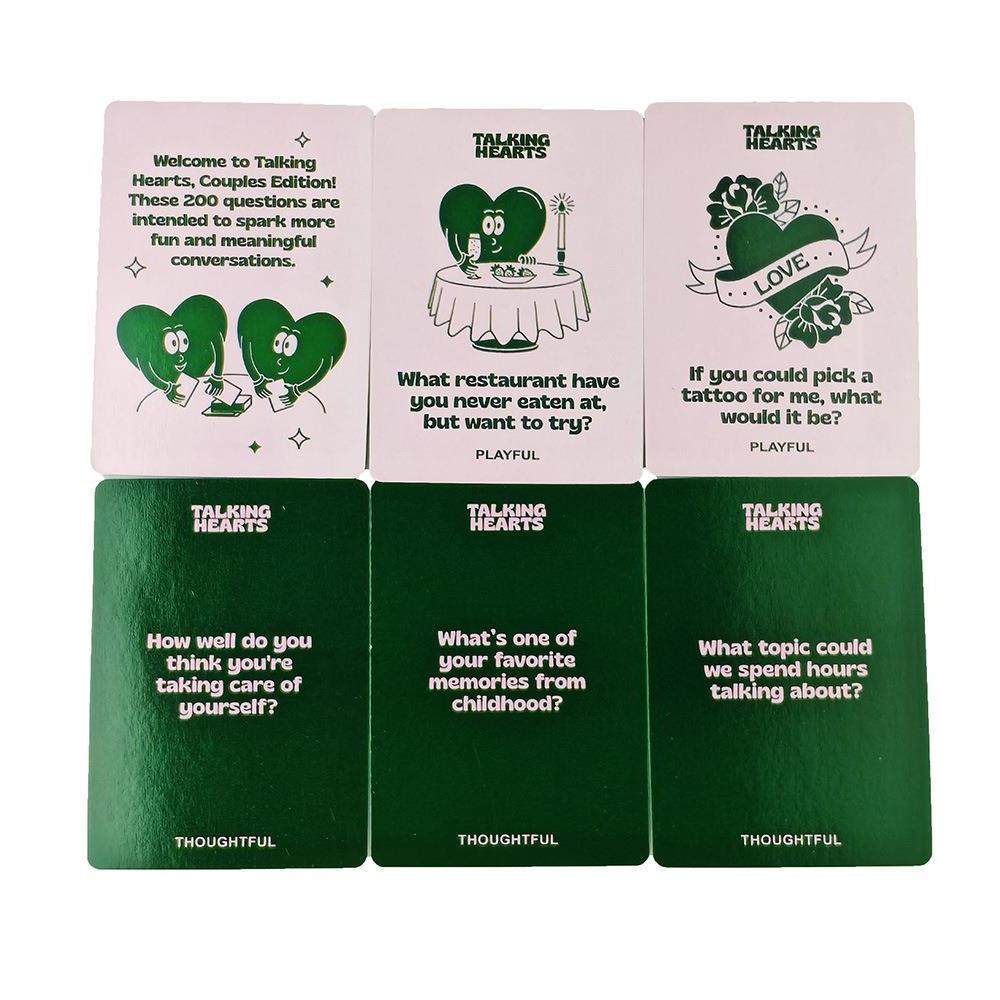 全英文talking hearts用心交谈情侣聚会游戏夫妻对话卡牌
