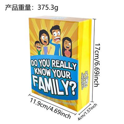 DO YOU REALLY KNOW YOUR FAMILY  了解家人桌游戏卡牌 card game