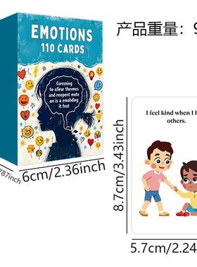 跨境新品 EMOTIONS 110 CARDS 55个心理健康情绪认知卡牌厂家现货