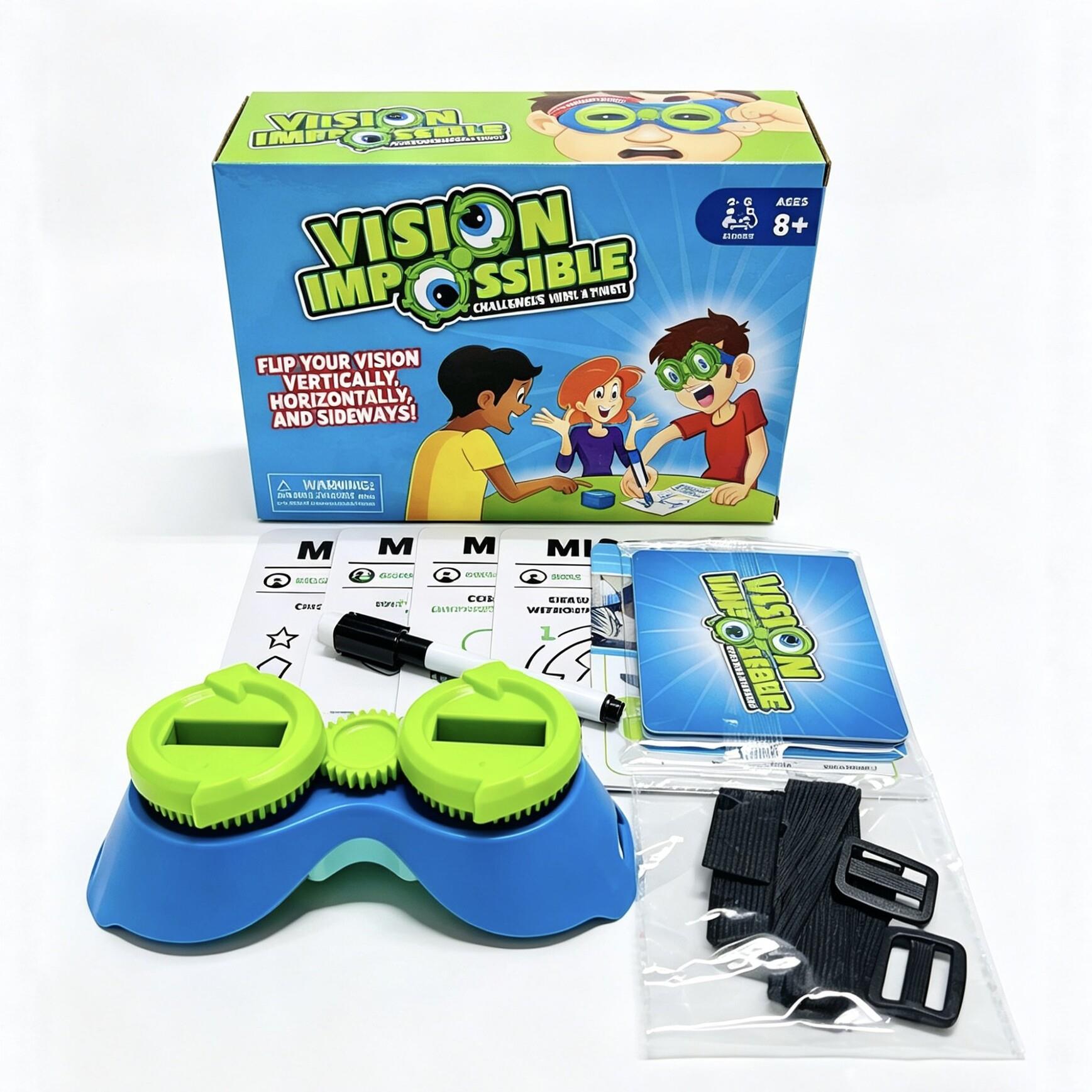 儿童视觉挑战游戏 Vision Impossible 翻转眼镜画画玩具 亲子样品