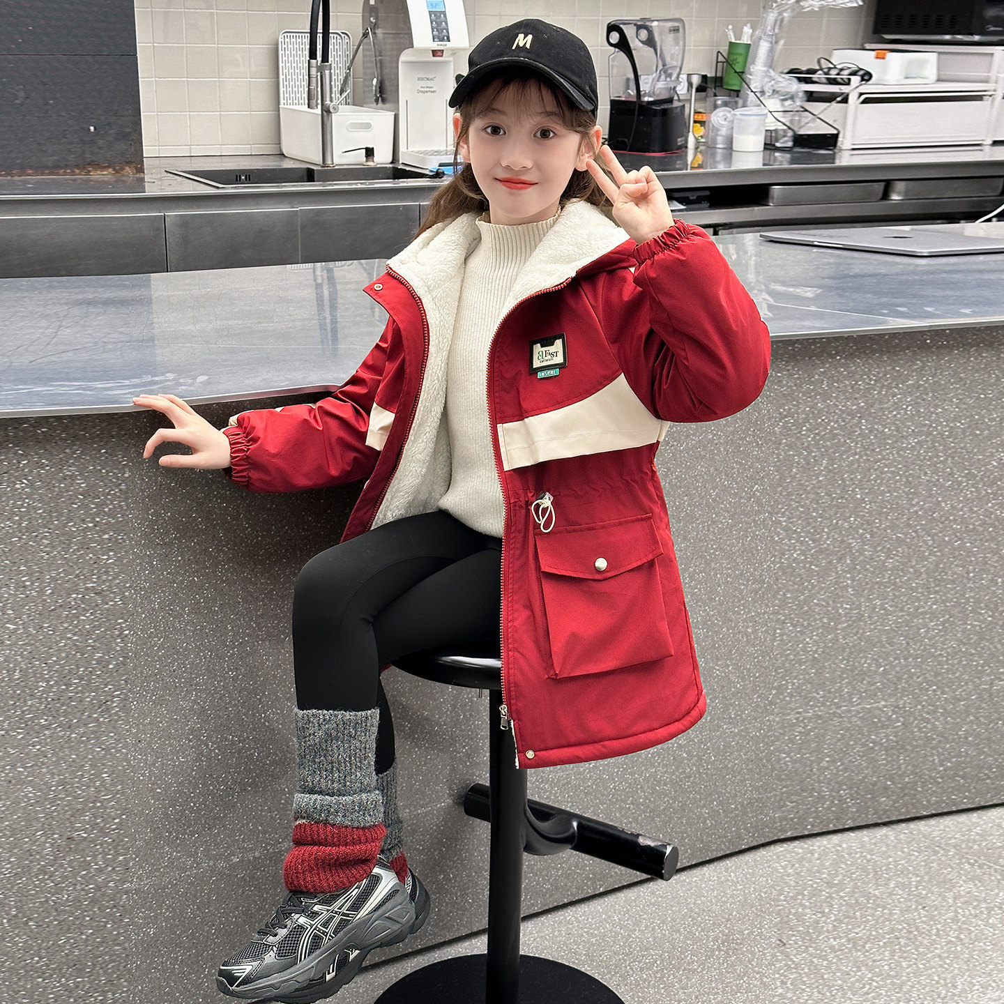 女童棉服儿童冬季加绒外套2025新款中长款加厚派克服女孩洋气棉袄,童装/婴儿装/亲子装,棉袄/棉服,淘宝优惠券,粉丝福利购,淘宝优惠卷