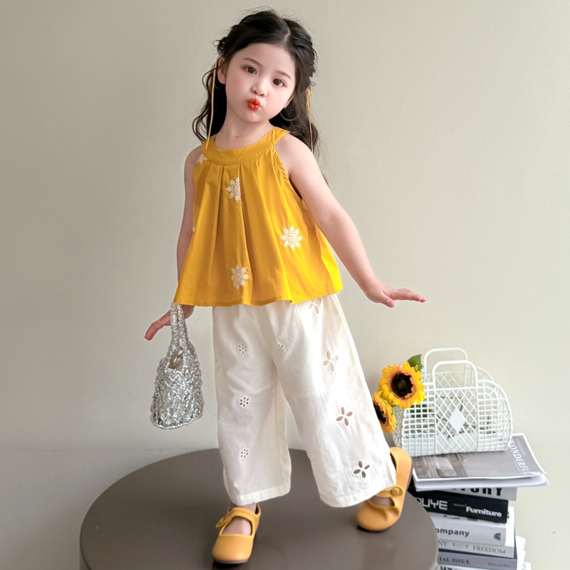 女童夏季套装2025新款小童炸街儿童裤子女宝宝夏装超好看薄款衣服