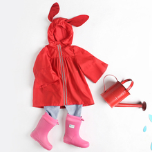 BabyONE透气儿童雨衣小学生雨披快干卡通透气防泼水宝宝雨衣 女童