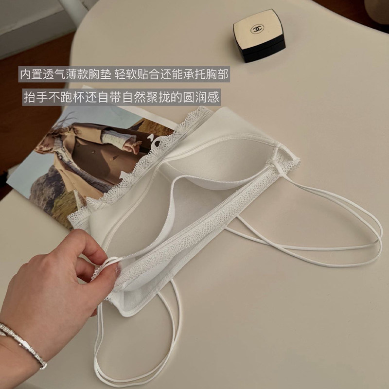【半感】柔感透气带胸垫背心聚拢内搭无钢圈美背夏织蕾丝吊带m020,女士内衣/男士内衣/家居服,抹胸,淘宝优惠券,粉丝福利购,淘宝优惠卷