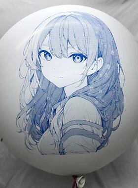 动漫二次元印刷乳胶气球晚秋003
