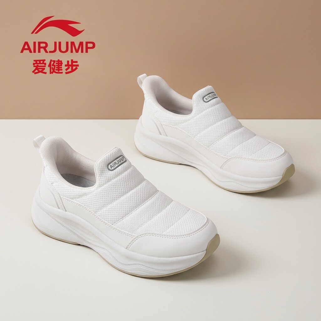 爱健步女鞋春夏季透气防滑软底运动鞋女舒适健步休闲中老年妈妈鞋