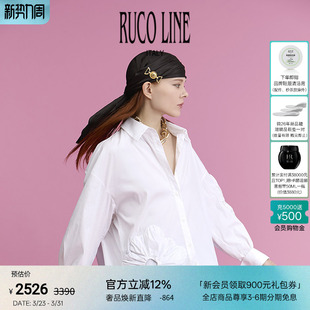 立体大花朵落肩袖 Ruco 女衬衫 春夏新款 宽松上衣 Line如卡莱
