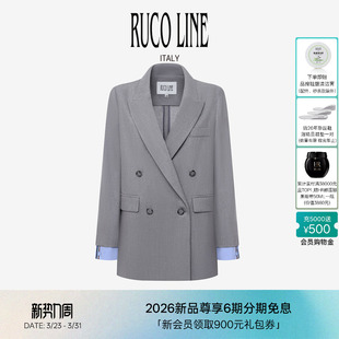 新品 西装 Ruco 26春夏新款 外套女学院风休闲宽松款 Line如卡莱