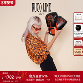 桑蚕丝 Ruco Line如卡莱轻奢印花短袖 衬衫 女上衣商场同款