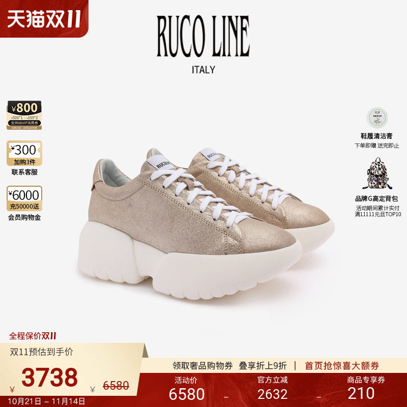 Ruco Line�翨��������ݻ���װٴ�Ů�����ϵ�ЬţƤЬ6cm����Ь