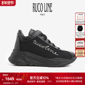 Line如卡莱意大利经典 轻奢女鞋 厚底水钻logo休闲鞋 Ruco 商场同款