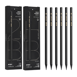 晨光棕木铅笔小学生专用一年级二年级学生2b考试专用涂卡笔幼儿园初学者练字高端hb无铅毒不易断绘图素描铅笔