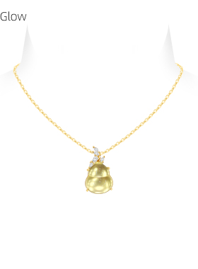 s925银镶钻葫芦气质精致项链女