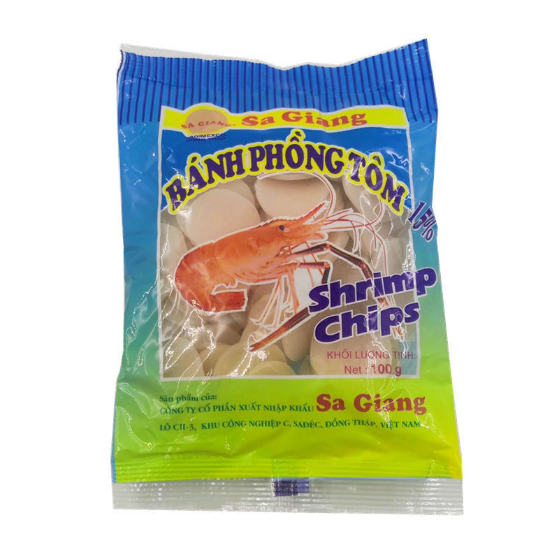 越南虾片phong tomSaGiang沙江虾片膨化食品需要油炸零食100g