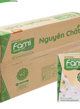 越国香越南进口发米豆奶饮料fami nguyên chất豆浆早餐200ml0糖