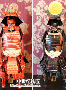 真田幸村 上杉景胜 复古甲胄/日本战国武士盔甲装饰摆件餐厅书桌