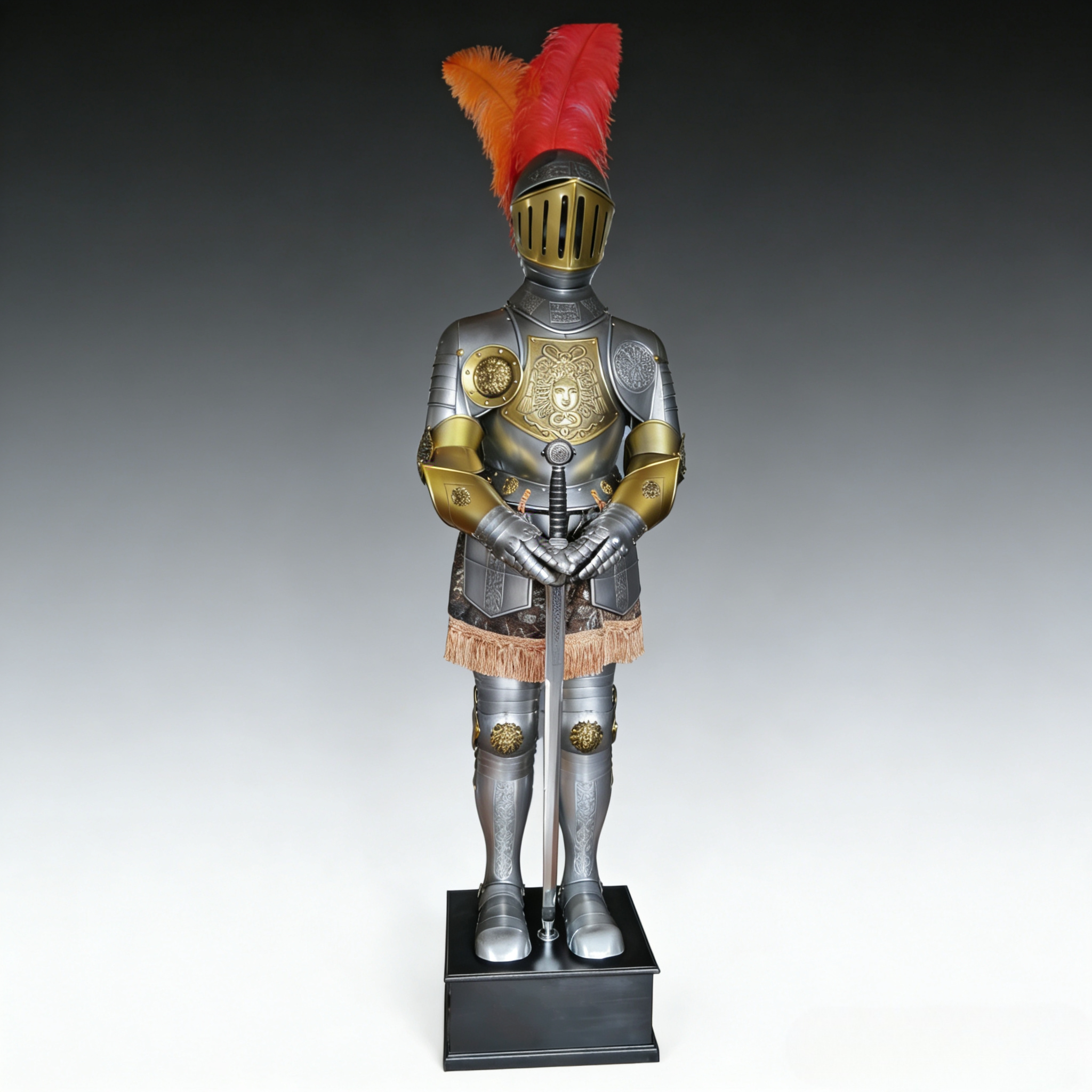 澳门风云的装饰骑士盔甲/欧洲中世纪复古武士/欧式酒吧大堂摆设2m