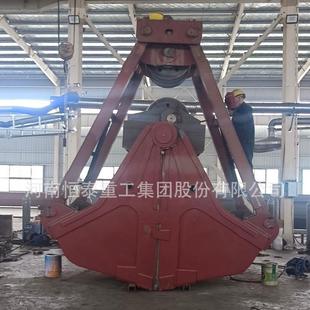 小型液压清淤污泥沙行吊车电动酿酒厂糟不锈白钢抓斗